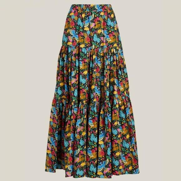 La DoubleJ Tiered Multicolor Maxi Skirt Size XL - Picture 1 of 10